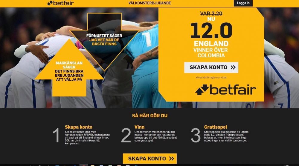 VM, fotboll, england, colombia, betting, speltips