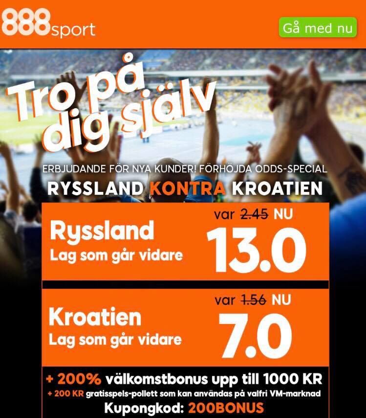 Ryssland, Kroatien, odds, speltips, vm, fotboll