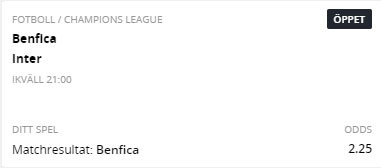 speltips, tips, odds, betting, fotboll, champions League, betsson