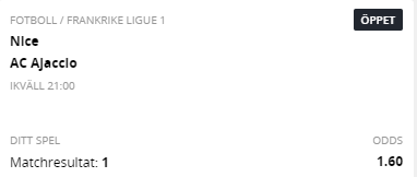 SPELTIPS, TIPS, ODDS, BETTING, FOTBOLL, nice