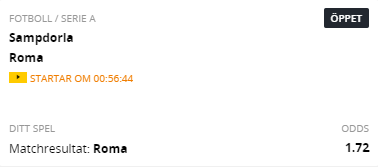 speltips, tips, odds, betting, fotboll, serie a, betsson
