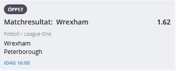 Speltips Wrexham vs Peterborough, speltips, League One odds, Wrexham seger, Peterborough defensiv, dagens speltips, målrik match, hemmastyrka, fotbollsanalys